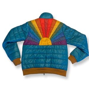 SOLD Aviator Nation Sunburst Jacket XS teal